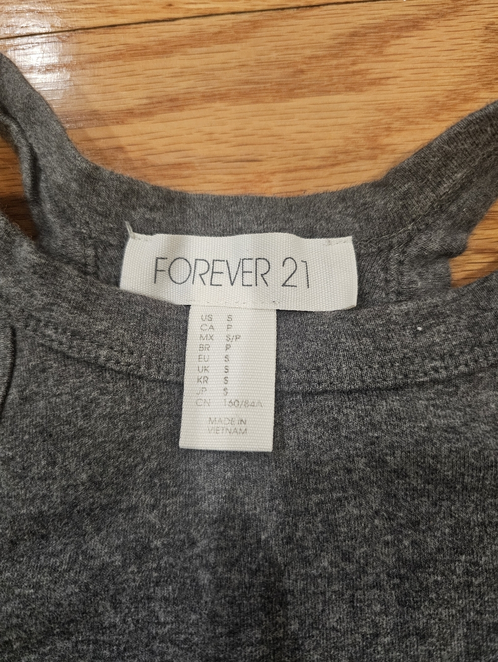 Forever 21 Charcoal Gray Racerback Cropped Tank - Picture 3 of 4